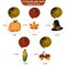 Thanksgiving Decorations Hanging Swirl - 34Pcs Thanksgiving Hanging Ceiling Streamers - Turkey Corns Pumpkin Maple Leaves Swirls for Home Indoor Outdoor Party Office Decor Supplies (NO DIY Required)